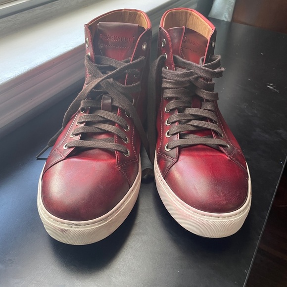 Magnanni Men’s Hightop Sneaker Rich Burgundy - Picture 6 of 6